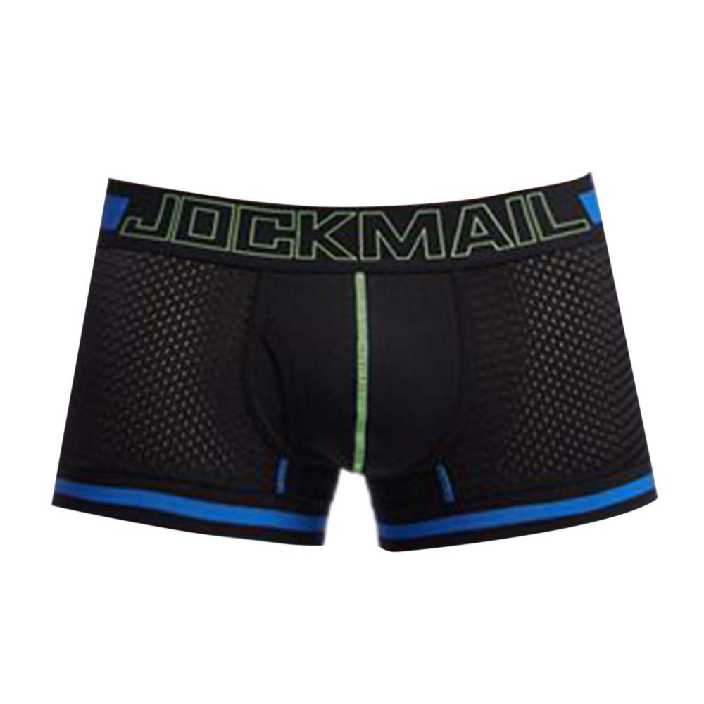 Breathable Men's Mesh Boxer Briefs - Soft Underwear for Men with Comfortable Splicing Design - Perfect for Daily Wear, Sports & Workout