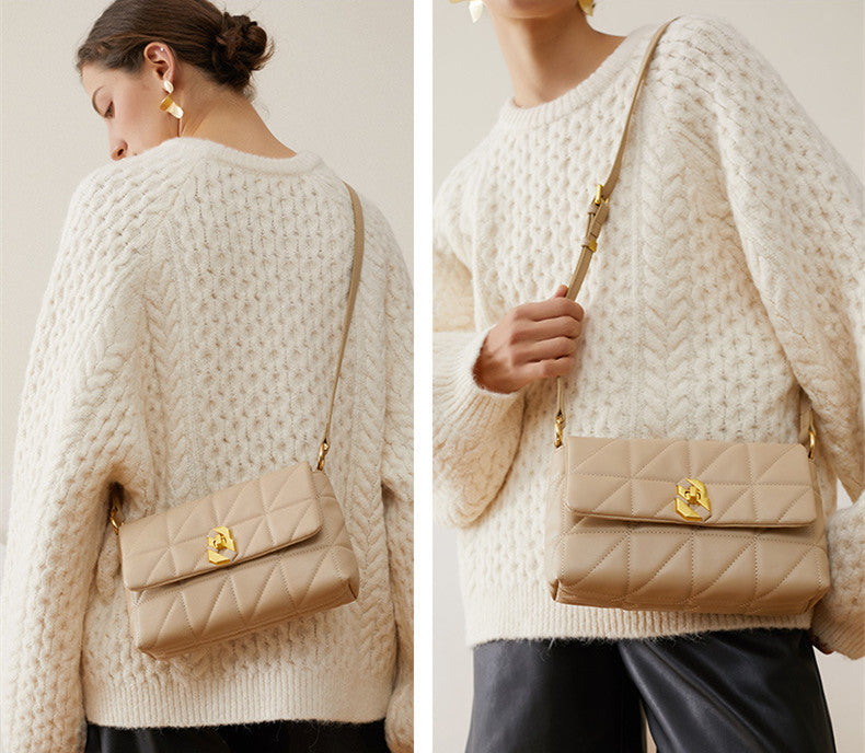 Trendy Quilted Handbag for Women - Fashionable & Durable Crossbody Purse for Work, Travel & Everyday Use