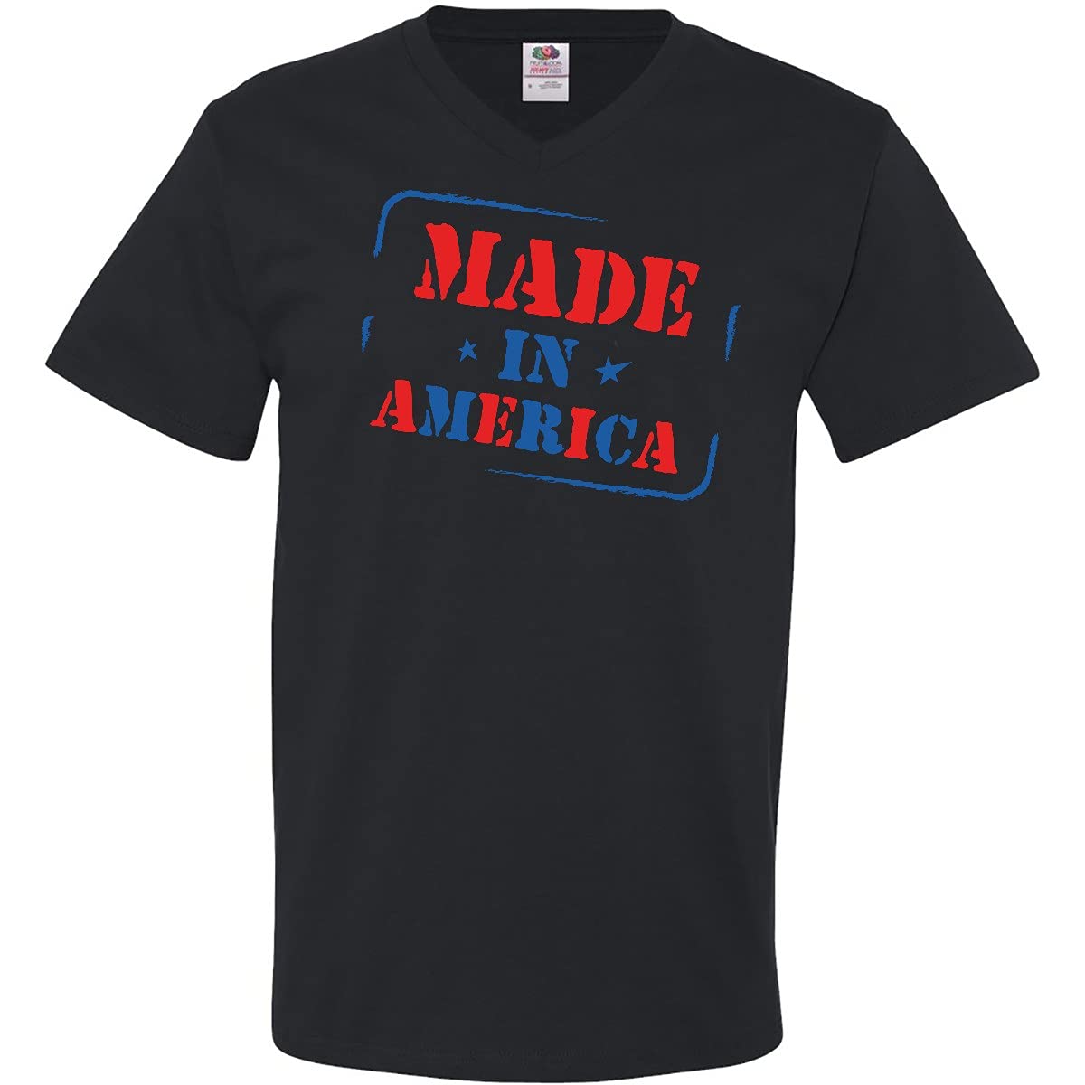Inktastic Made in USA Men's V-Neck T-Shirt - Soft Cotton Comfort Fit Tee for Casual Wear, Workout & Everyday Outfits