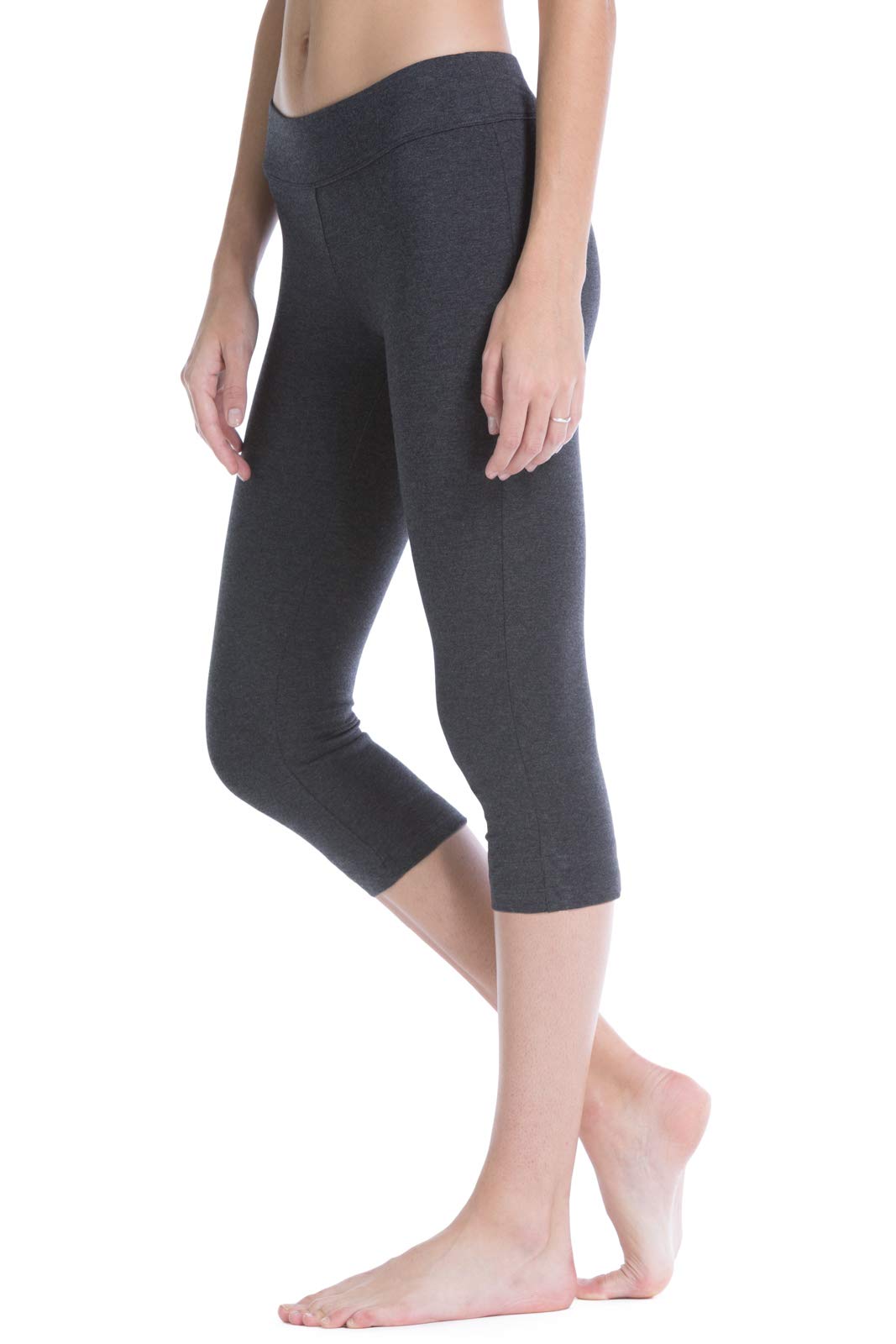 Fishers Finery Women's Eco-Friendly Classic Athletic Workout Yoga Capri Pants - Perfect for Gym, Yoga & Casual Wear