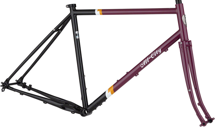 All City Gorilla Monsoon 650b Steel Bike Frameset - 49cm Charred Berry | Adventure & Gravel Riding, Commuting, Bikepacking
