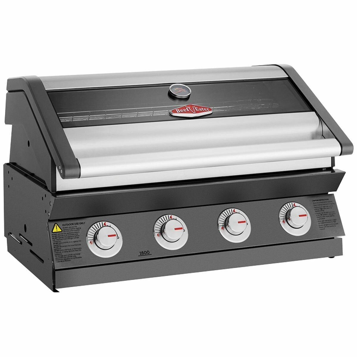 Beefeater 1600 Series Dark 4-Burner Built-In BBQ Grill BBG1640DA – Perfect for Outdoor Cooking, Backyard Parties, and Family Gatherings