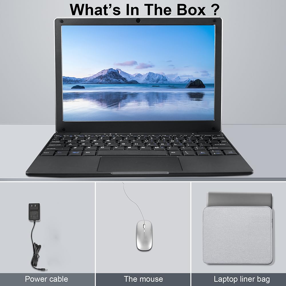 Portable Mini Laptop with Intel Celeron N4020, 8GB RAM & 128GB SSD - 11.6