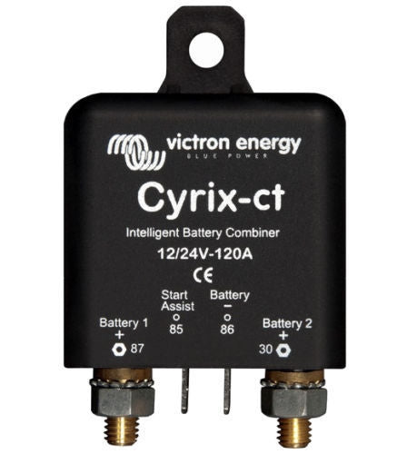 Victron Energy Cyrix CT 12/24V 120A Smart Battery Combiner for Marine, RV & Off-Grid Power Systems - Reliable Dual Battery Charging Solution