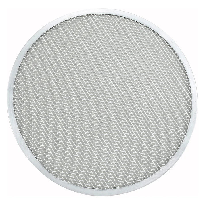 Winco 14 Inch Seamless Aluminum Pizza Screens - Commercial Grade Pizza Baking Pans for Restaurants, Pizzerias & Home Use - Perfect for Oven, Grill & Outdoor Cooking