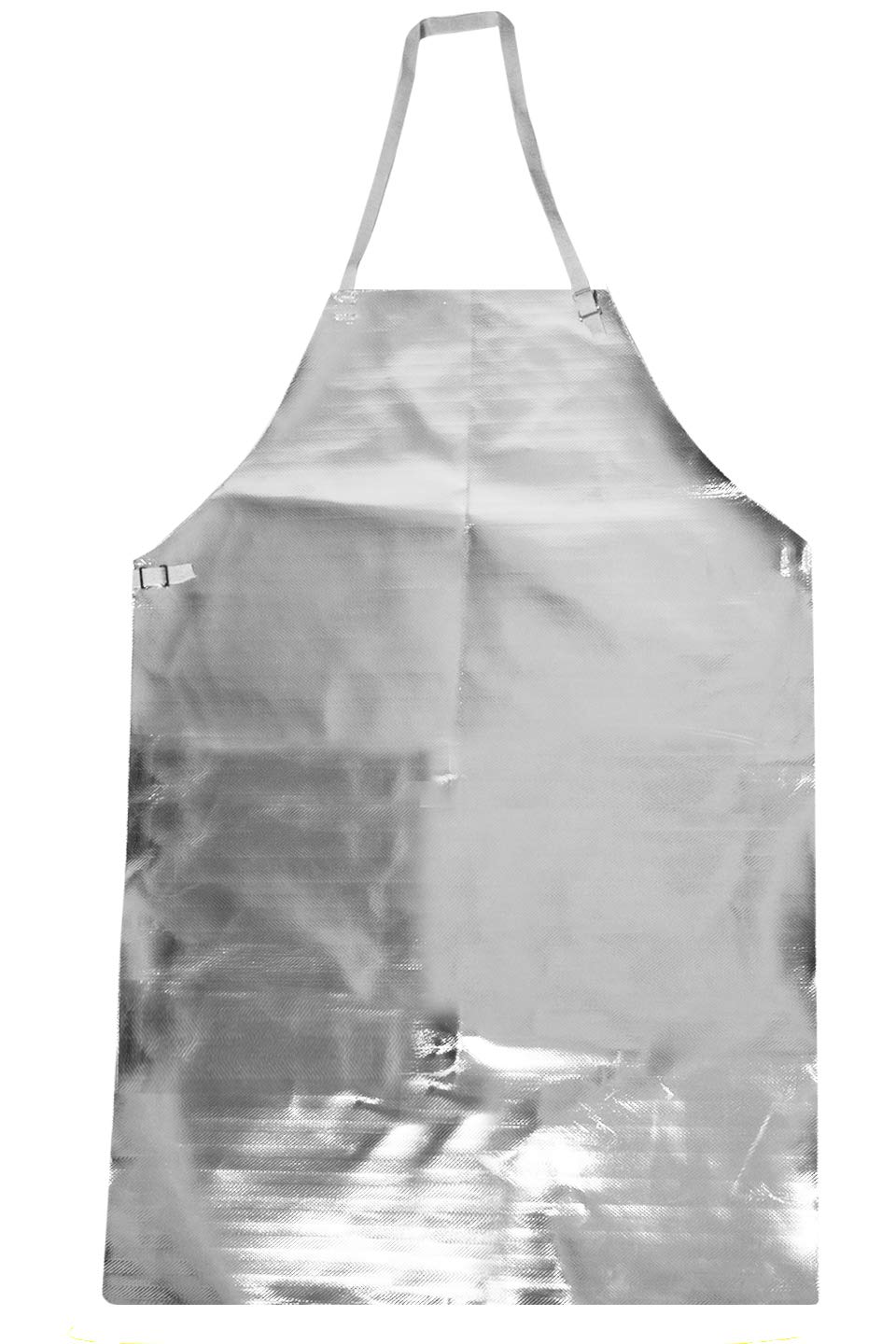 NATIONAL SAFETY APPAREL 24x36 Inch Silver Aluminized Acrysil Heat Resistant Apron - Perfect for Welding, Foundry Work & High Temperature Industrial Applications