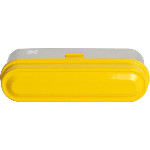 Kodak Steel 135mm Film Case - Yellow Lid & Silver Body | Waterproof & Durable Film Storage for Photographers | Perfect for Travel, Outdoor & Studio Use