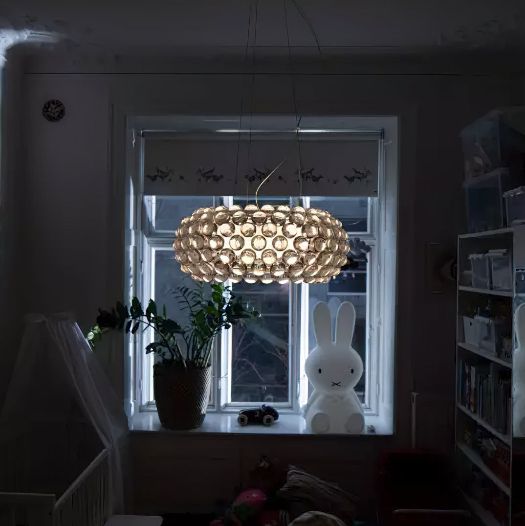 Elegant Caboche Pendant Light - Modern Glass Ceiling Lamp for Dining Room, Kitchen Island & Bedroom Decor