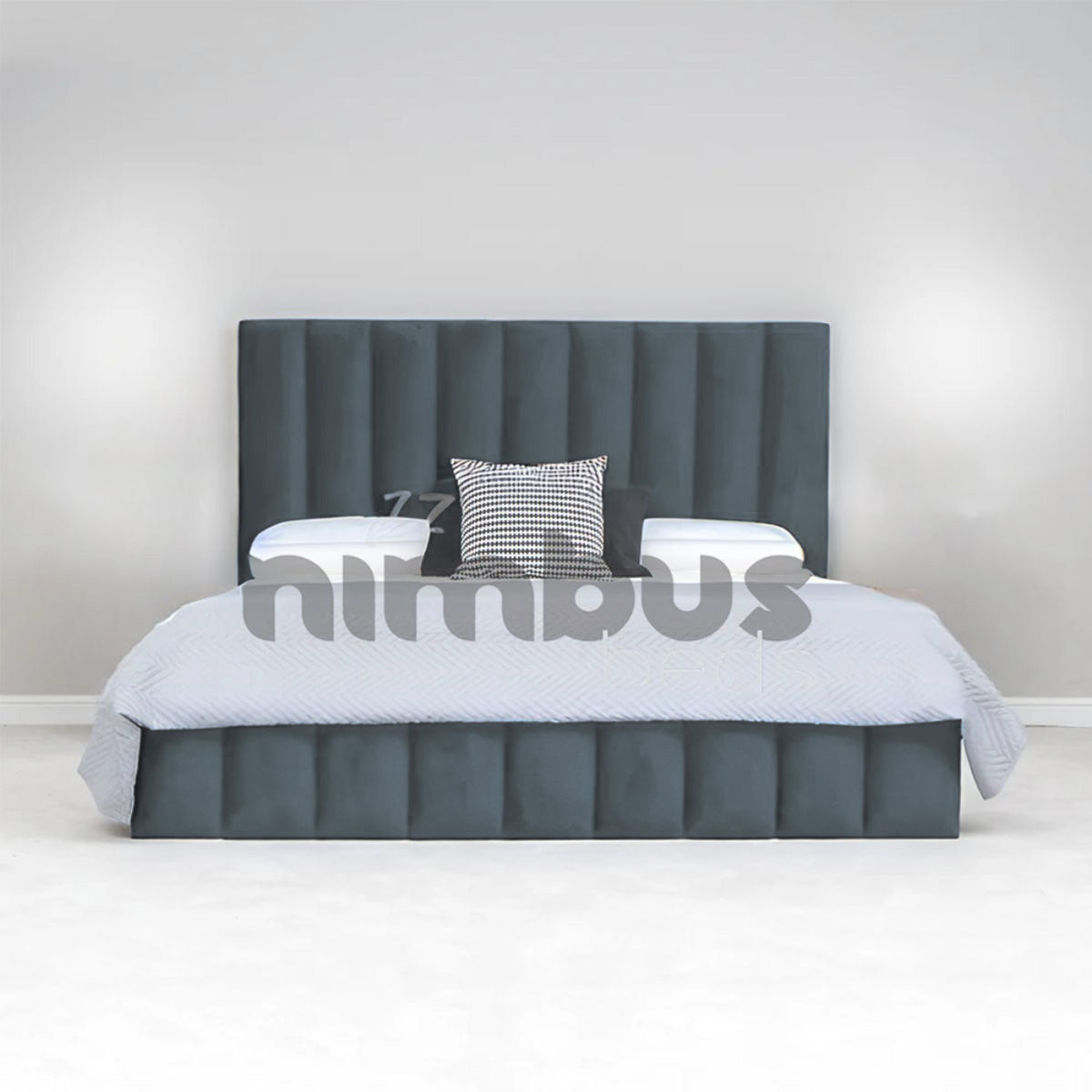 Louie Bed Frame - Queen Size Modern Platform Bed with Wooden Slats & Sturdy Metal Legs | Perfect for Bedrooms, Guest Rooms & Apartments