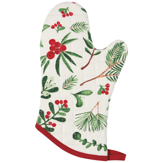 Premium Heat-Resistant Oven Mitt - Now Designs Winterberry Collection - Perfect for Baking, Grilling & Kitchen Safety