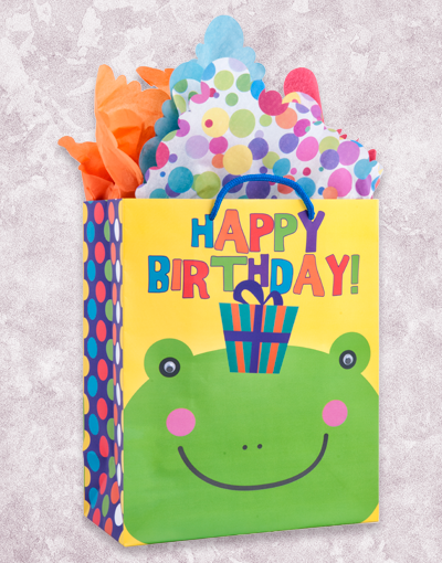 Funny Birthday Frog Gift Bags for Kids Party Favors - Cute Frog-Themed Party Supplies for Birthdays, Baby Showers & Celebrations