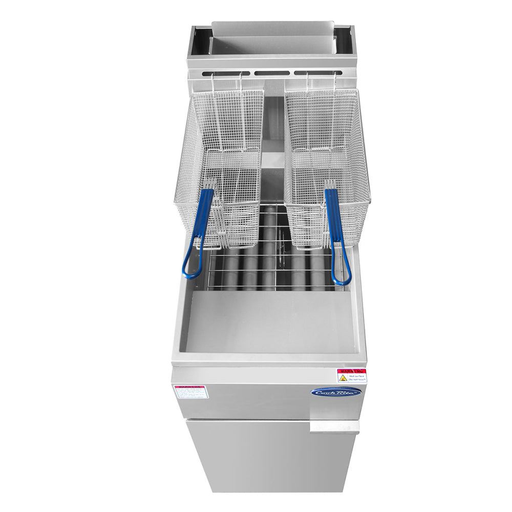 Atosa ATFS 50 50 Lb. Commercial Gas Deep Fryer - 136,000 BTU Heavy Duty Restaurant Equipment for Fast Food & Catering Businesses