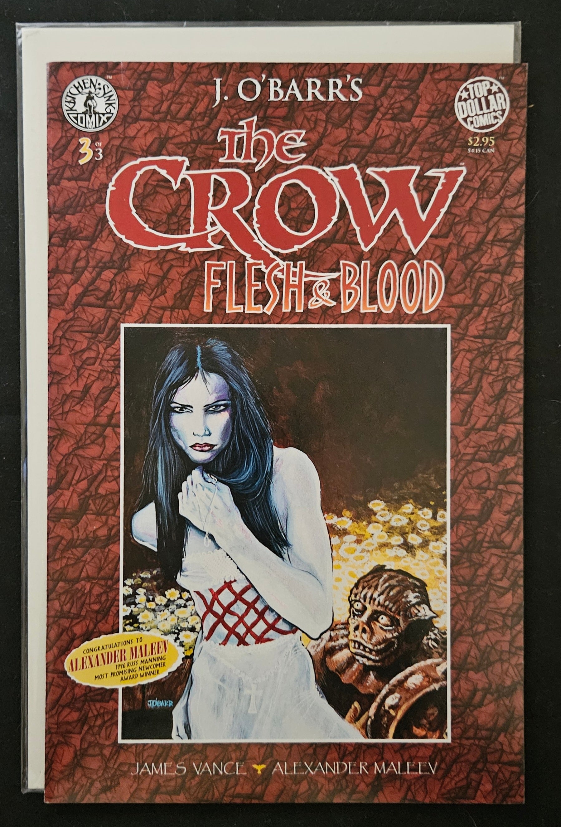 The Crow Flesh & Blood: 3 of 3 | Kitchen Sink Comics 1997 Edition | Near Mint Condition | Collectible Comic Book for Fans & Investors | Perfect for Display, Gifts, and Comic Collections