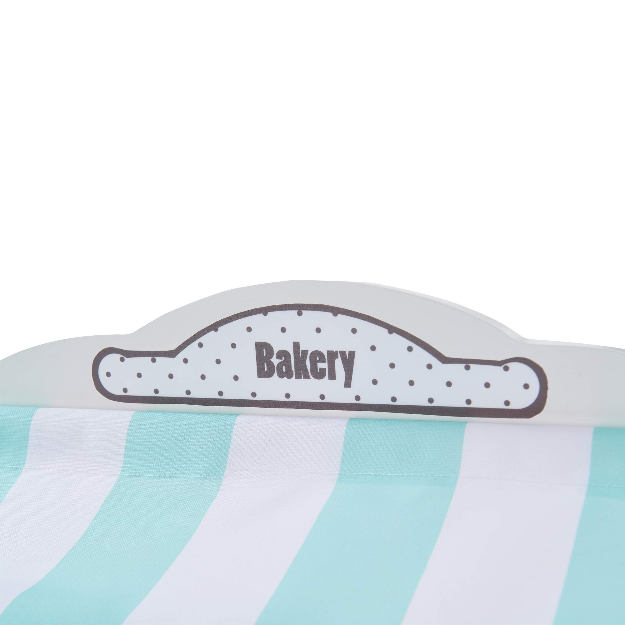 Teamson Kids My Dream Bakery Shop - Interactive Wooden Play Kitchen Set with 18 Pretend Baked Goods, Rolling Pastry Cart & Dessert Stand - White & Mint Green with Gray Polka Dots - Perfect for Pretend Play, Role Playing & Early Childhood Development