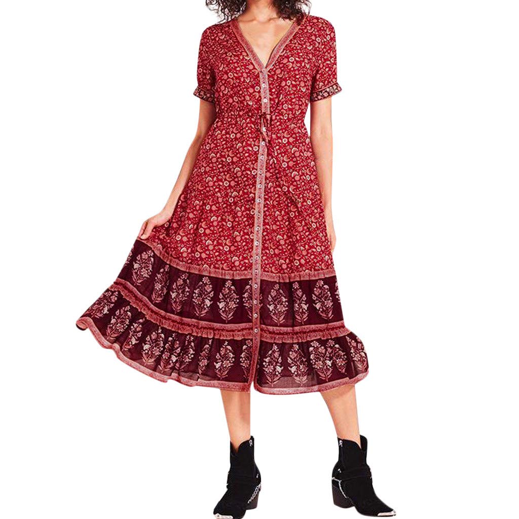 Boho Maxi Dress for Women - Long Flowy Summer Beach Dress, Evening Party Sundress, Casual Mini Dress for Vacation & Holiday Outfits | Perfect for Beach Trips, Pool Parties & Summer Festivals