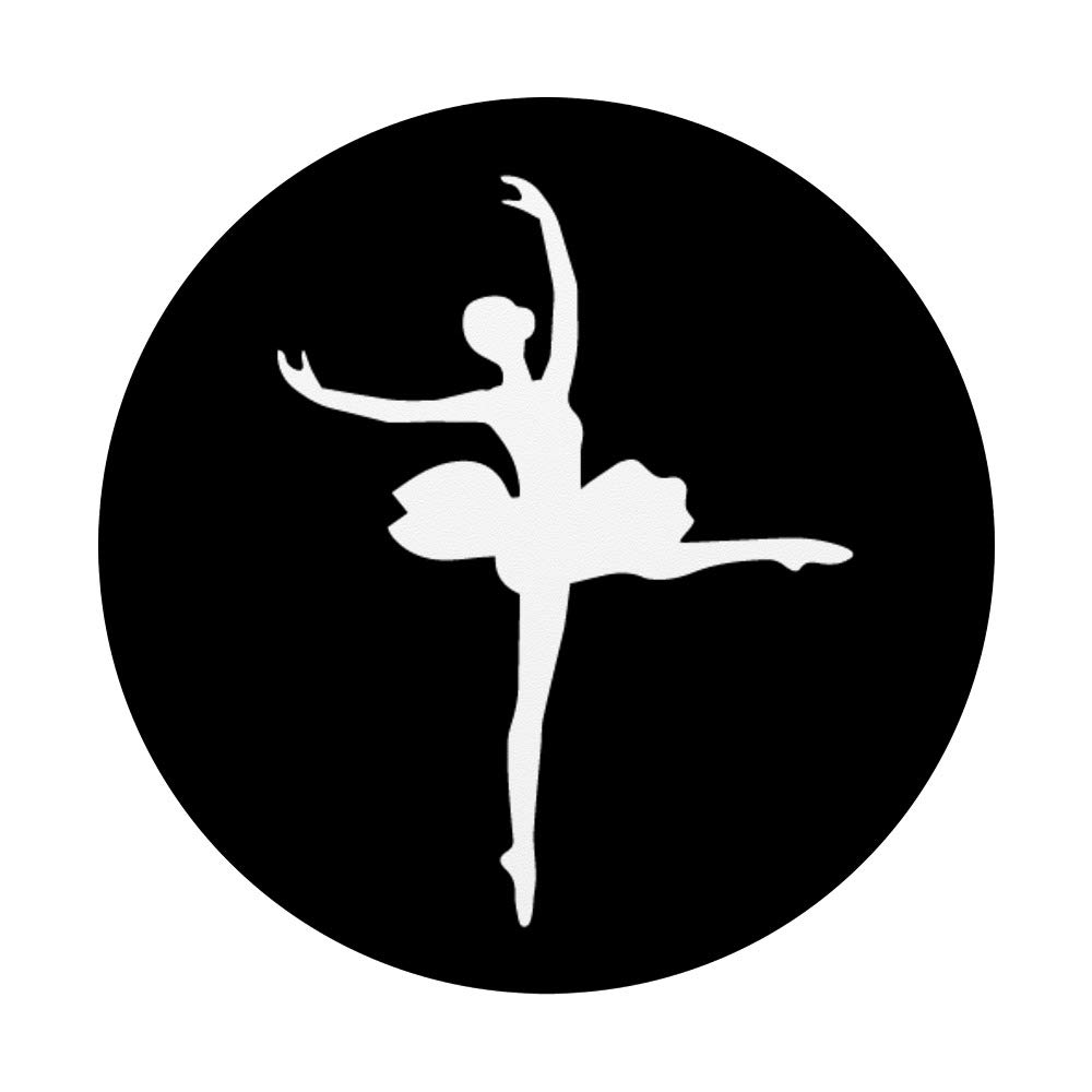 Elegant Ballerina Ballet Dance Silhouette Wall Art - White & Black Dancer Decor for Girls' Room, Nursery, or Dance Studio - Perfect for Ballet Lovers & Dance Enthusiasts