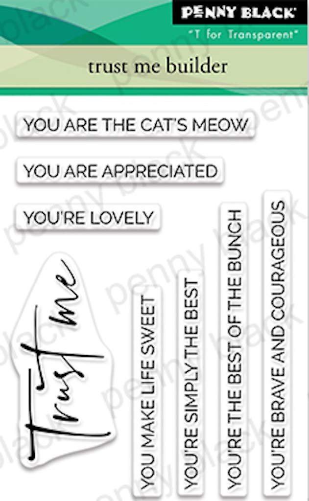 Penny Black CLR Stamp - Trust Me Builder for Scrapbooking & Card Making | Authentic Penny Black Incorporated Collectible