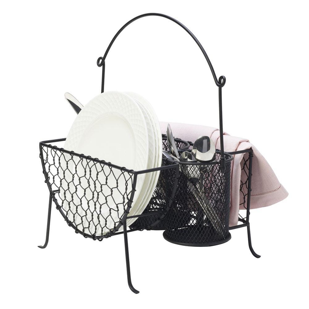 Farmers Market Hostess Buffet Storage Caddy - 3-Tier Rolling Serving Cart with Wheels for Kitchen, Dining Room, Party, and Buffet Organization