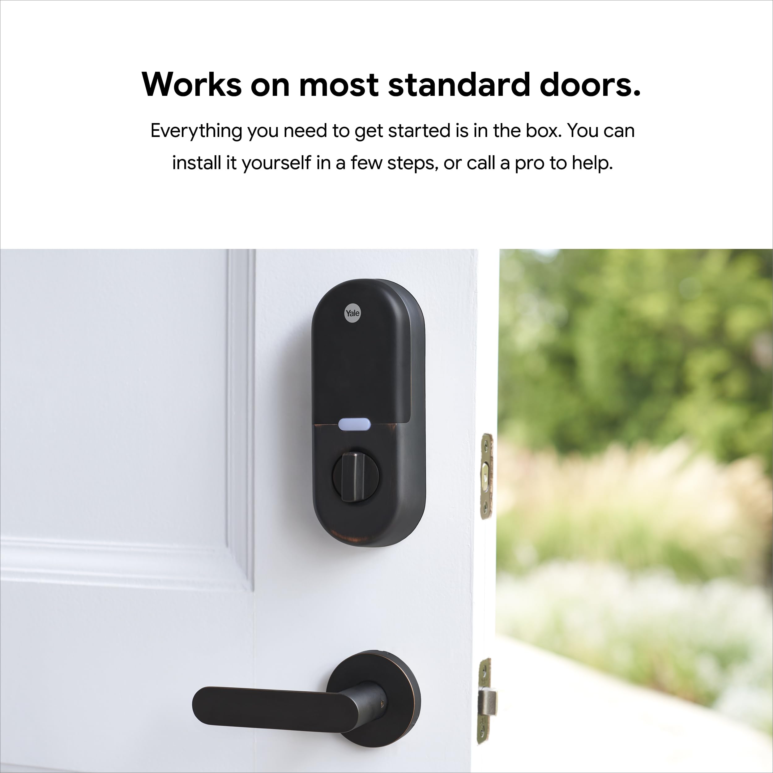 Google Nest x Yale Smart Lock - Keyless Entry Deadbolt with Tamper-Proof Keypad - Oil Rubbed Bronze Finish for Front Door Security - Perfect for Smart Homes & Vacation Rentals