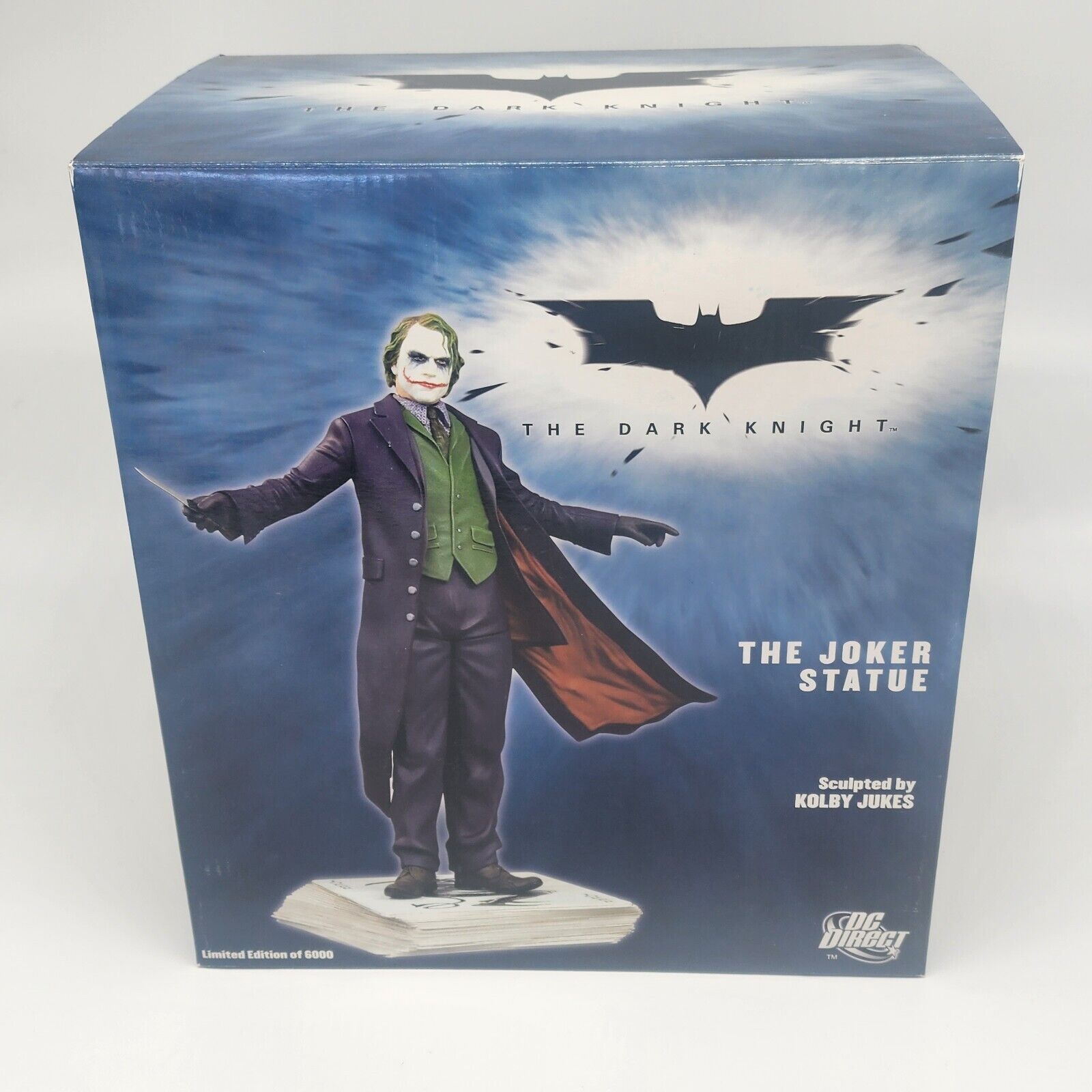DC Direct The Dark Knight Joker Heath Ledger Collectible Statue - Premium Movie Memorabilia for Superhero Fans & Home Decor