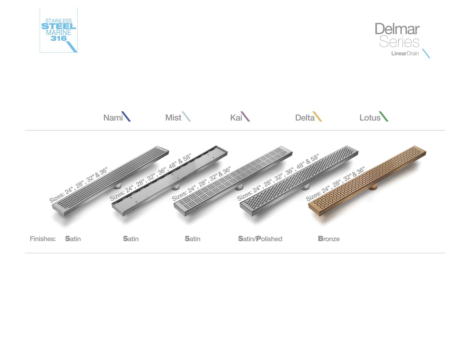 QM Tile Insert Linear Shower Drain - 32