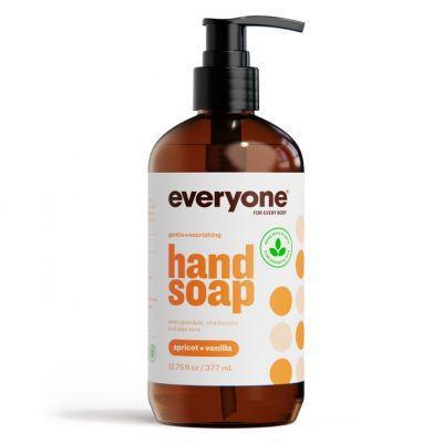 Natural Apricot & Vanilla Hand Soap - 12.7oz (377mL) | Moisturizing & Gentle Cleansing | Perfect for Home, Office & Bathroom Use