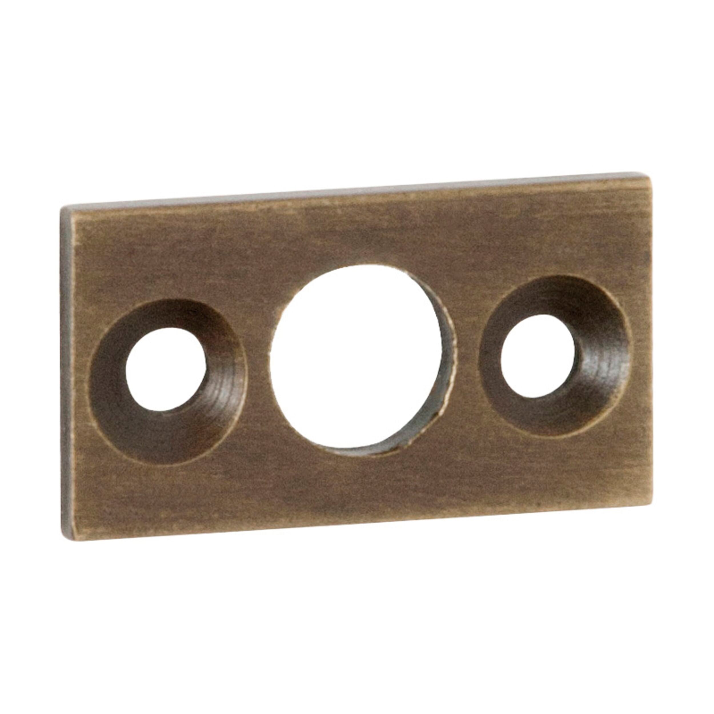 Antique Brass Plate Keeper - 2328 Model - L25xW13mm Bolt 7.5mm - Perfect for Furniture Restoration & Cabinet Hardware Repair