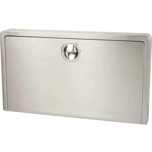 Koala Kare KB110-SSWM Wall Mounted Stainless Steel Baby Changing Station - Horizontal Diaper Changing Table for Nursery, Daycare & Public Restrooms