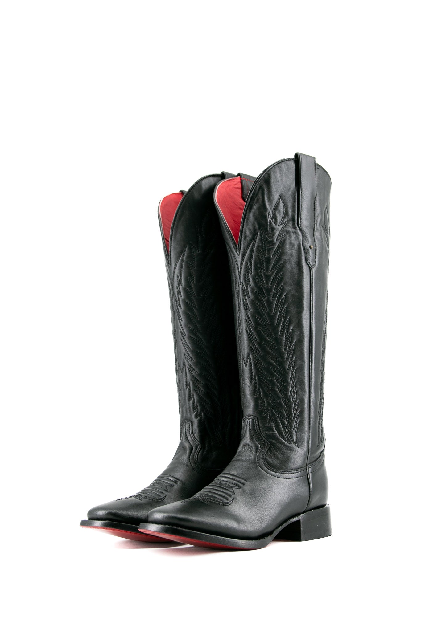 Valentina Women's Tall Red Bottom Square Toe Cowgirl Boots - Western Fashion for Country Dancing, Rodeo & Night Out