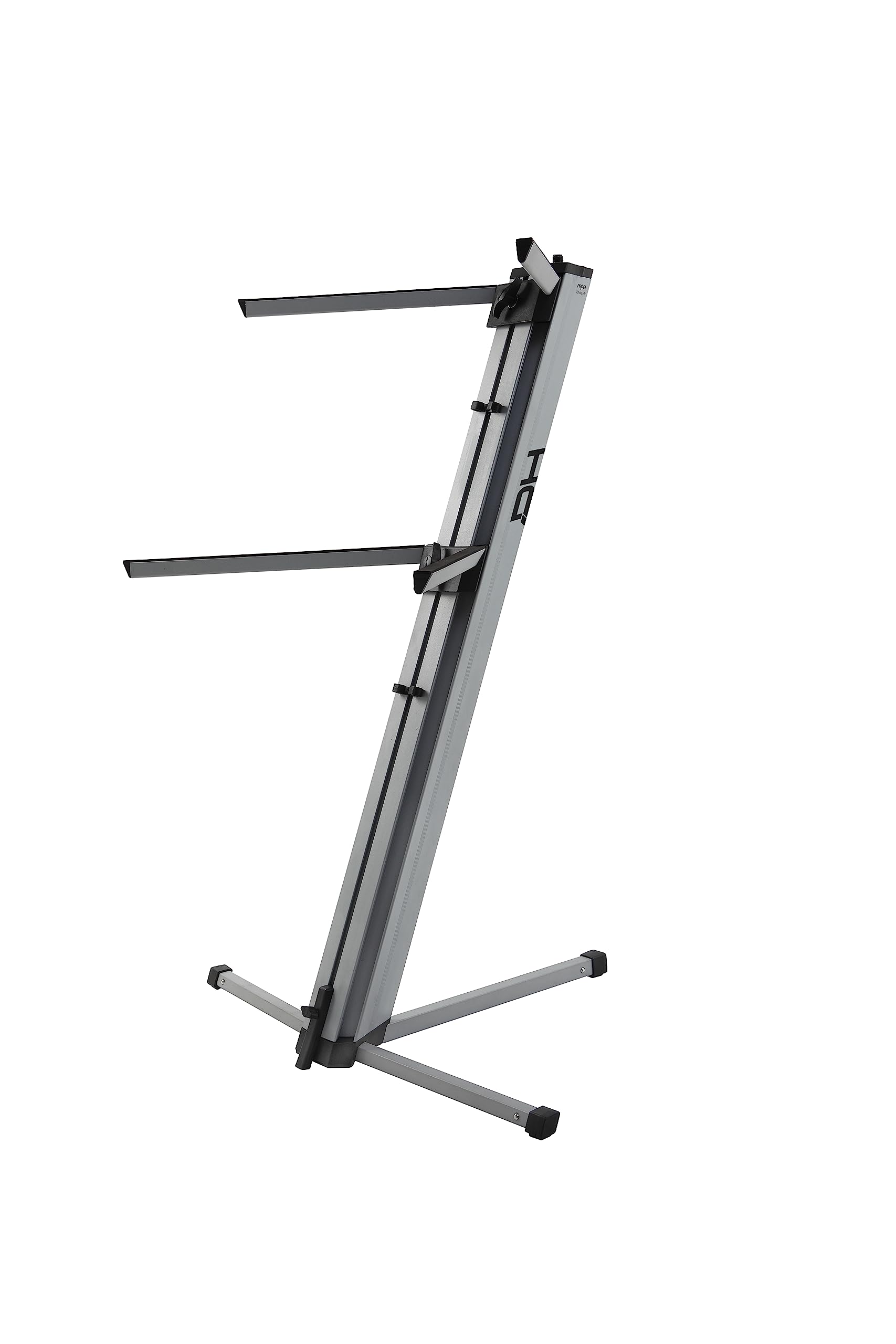 DieHard DHKS10SL Professional Adjustable Column-Style Keyboard Stand - Heavy Duty Silver Metal Music Stand for Piano, Synthesizer & Electronic Keyboards - Perfect for Home Studios, Live Performances & Music Classrooms