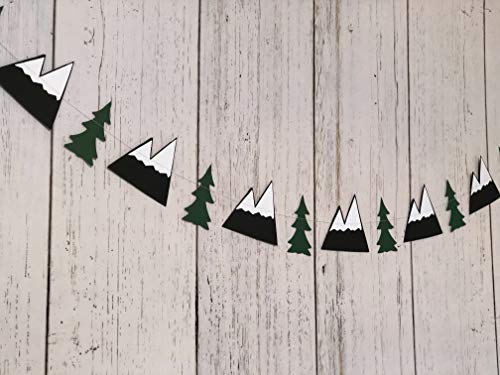Adventure Baby Shower & Explorer 1st Birthday Decorations Set - Mountain Theme Banner & Garland for ONEderful Adventure Party Decor - Perfect for Outdoor, Camping, and Wilderness Themed Celebrations