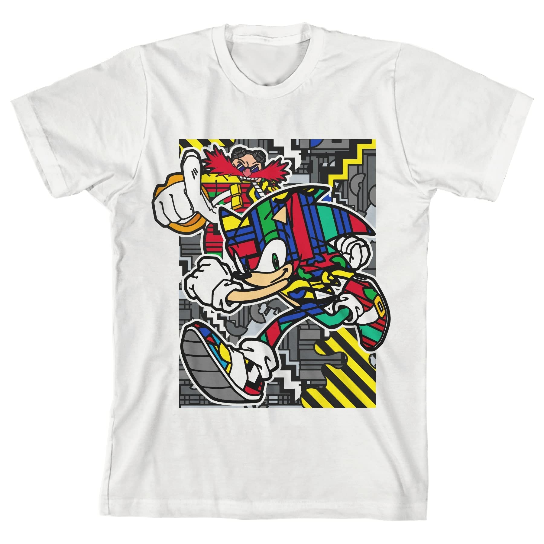Sonic The Hedgehog Running Pose Pop Dimension Graphic T-Shirt for Men & Boys - Cool Casual Tee for Gaming, Anime Fans & Everyday Wear