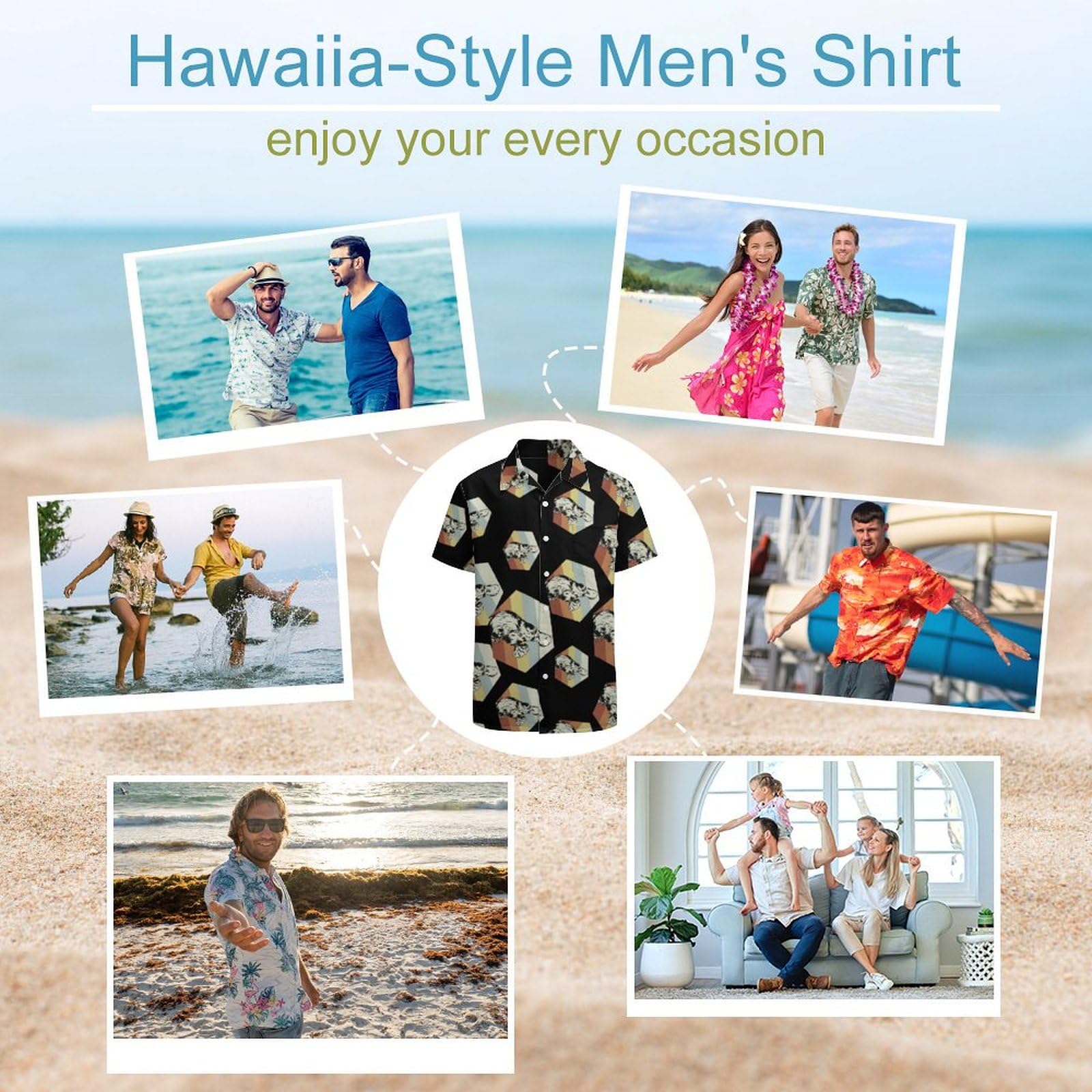 Men's Rainbow Platypus Hawaiian Shirt - Short Sleeve Button Down Tropical Beach Shirt for Summer Vacation & Holiday Parties | Casual Wear for Beach Outings, Luau Events and Tropical Getaways