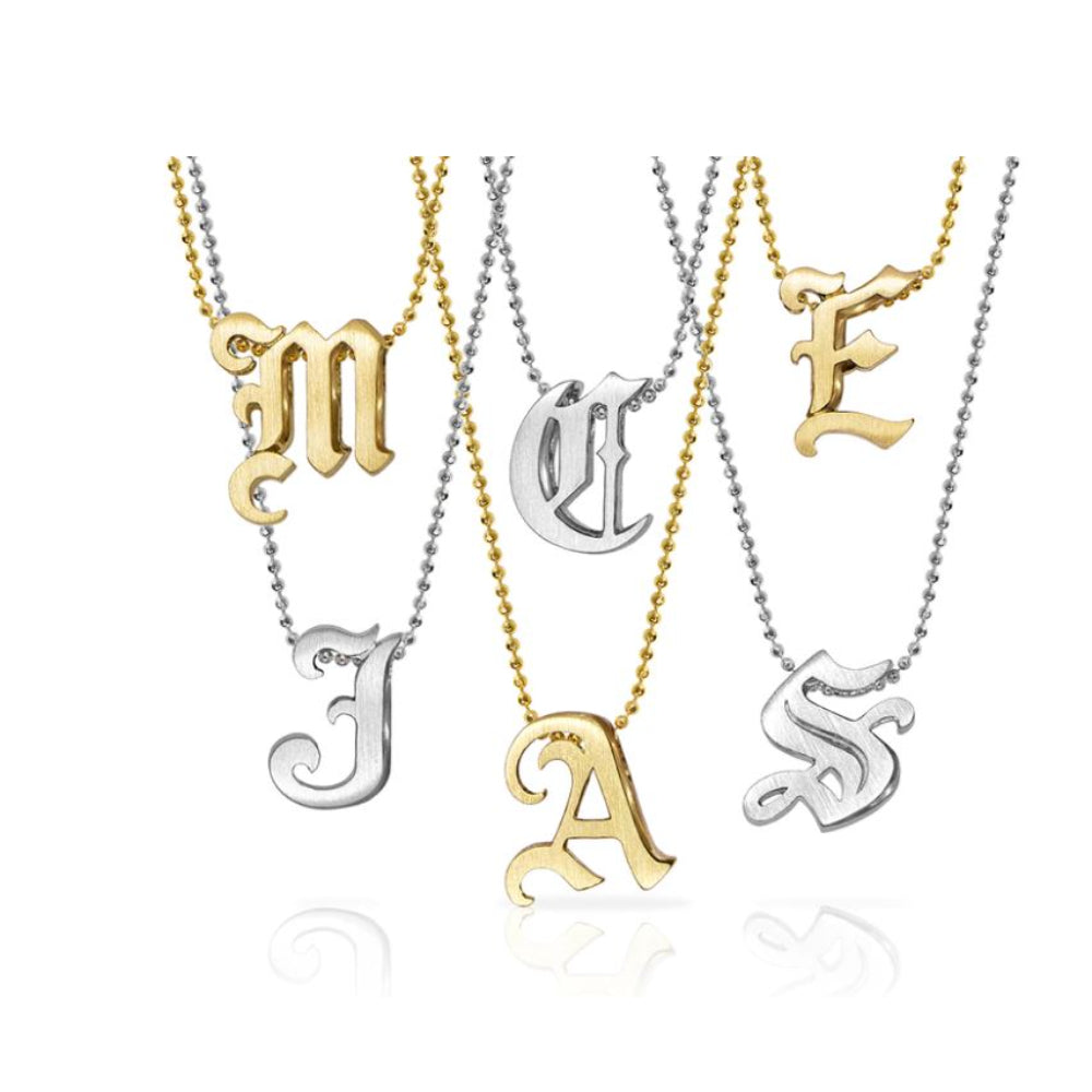 Alex Woo Sterling Silver Custom Initial Letter Necklace - Personalized Name Necklace for Women, Gift for Her, Birthday, Anniversary, Valentine's Day