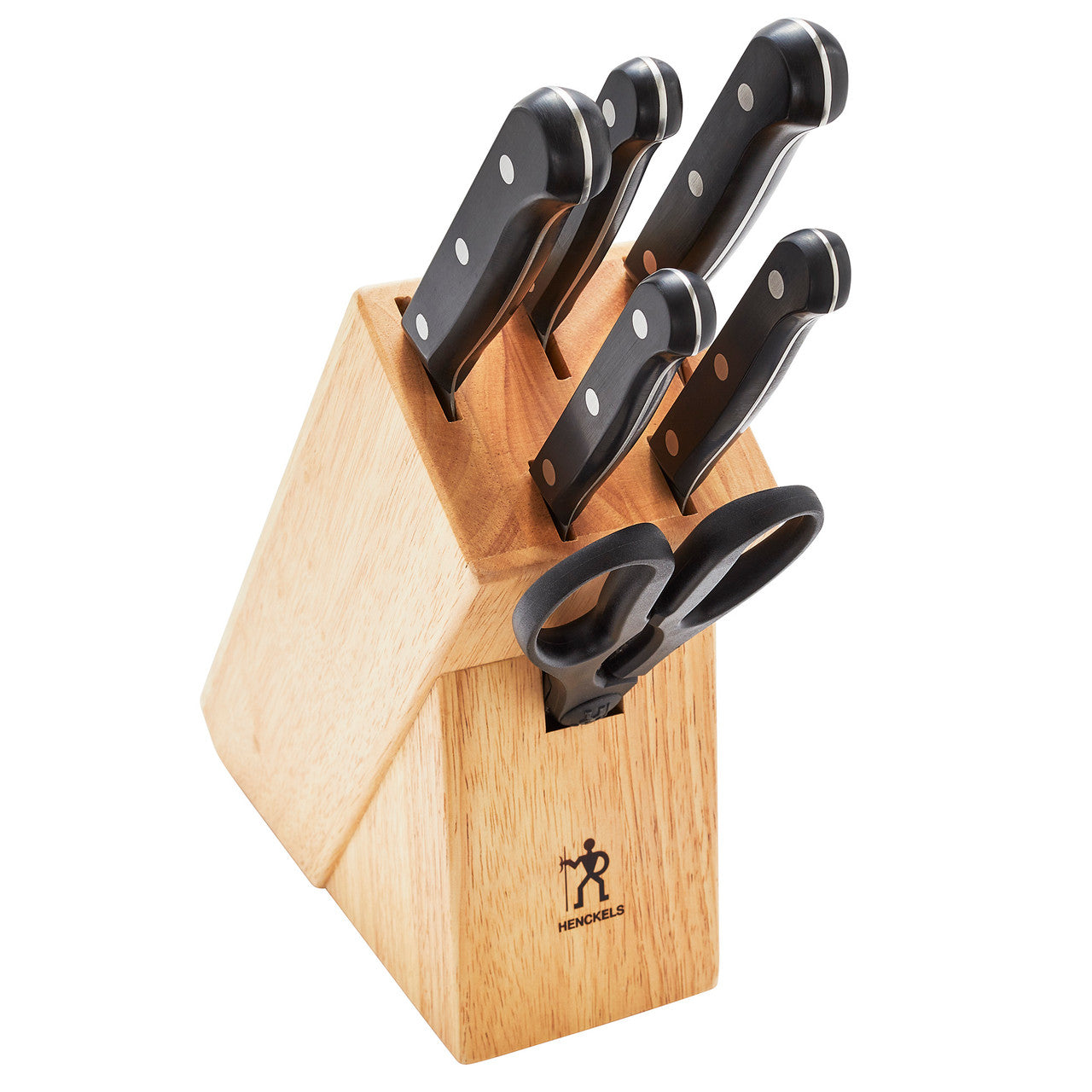 Henckels Solution 7-Piece Knife Block Set - Premium German Steel Knives for Professional Chefs & Home Cooking - Perfect for Slicing, Dicing & Meal Prep