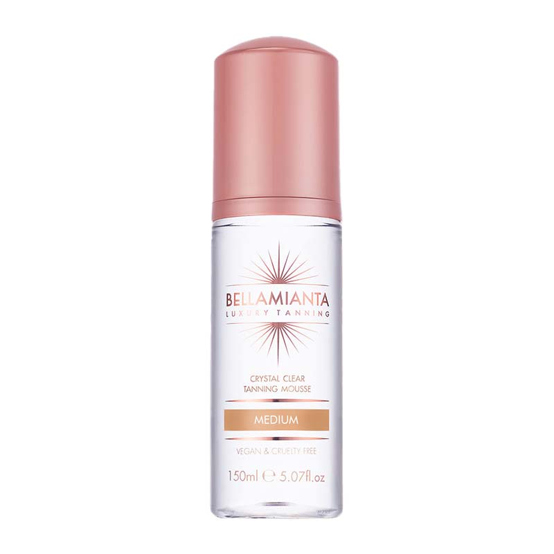 Bellamianta Crystal Clear Tanning Mousse - Natural Sunless Self Tanner for Glowing Skin | Perfect for Beach, Vacation & Everyday Use