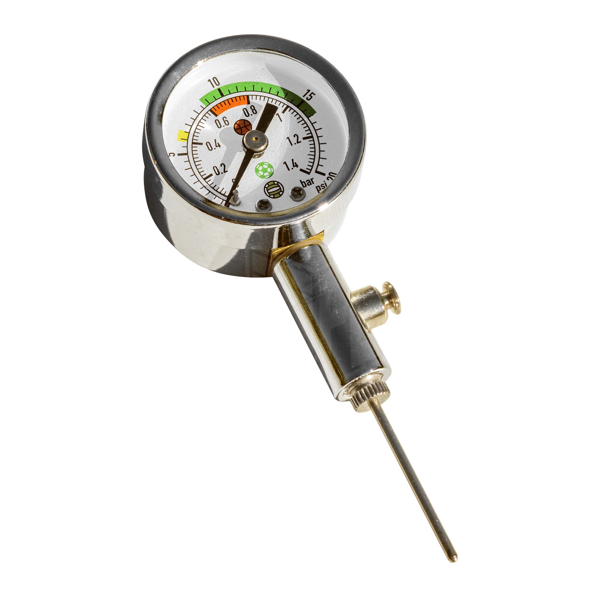 High Precision Ball Pressure Gauge with Large Dial - Ideal for HVAC, Hydraulic Systems & Industrial Applications