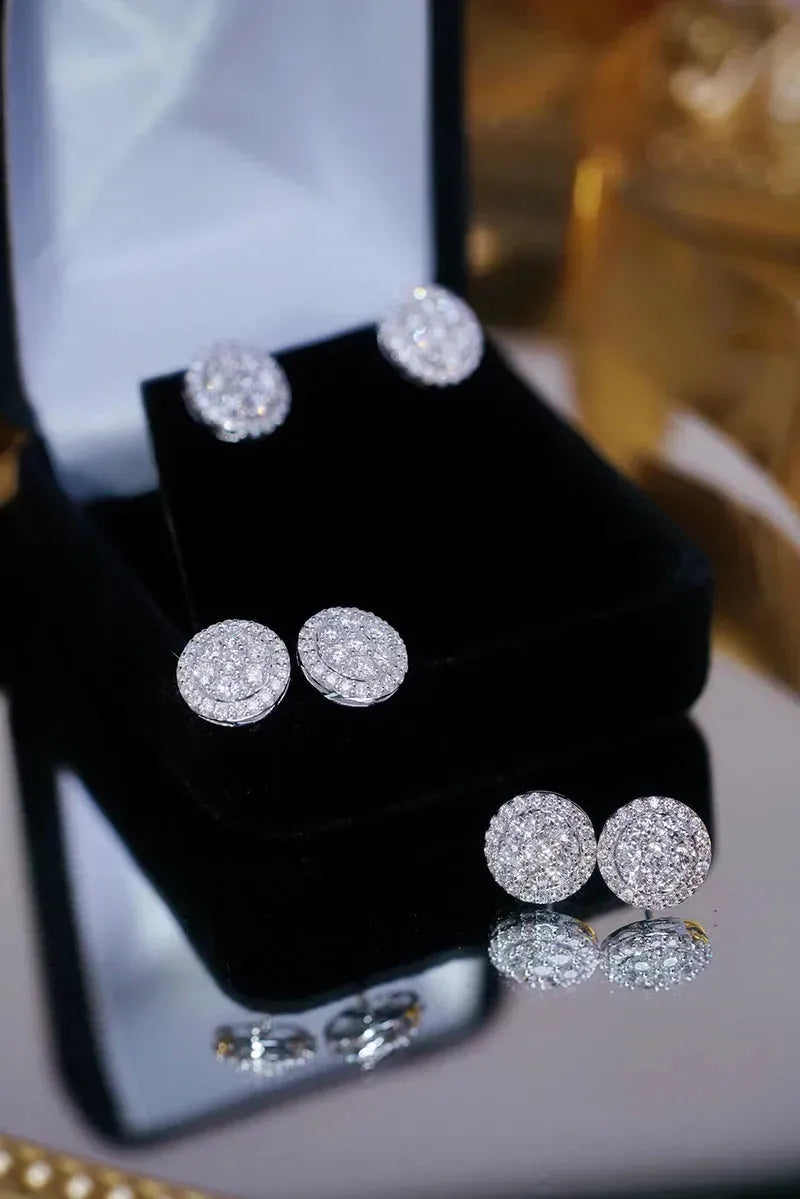 18K White Gold Diamond Stud Earrings for Women - 1.0 Carat Round Cut Natural Diamond Luxury Wedding Jewelry | Perfect for Bridal, Anniversary & Special Occasion Gifts