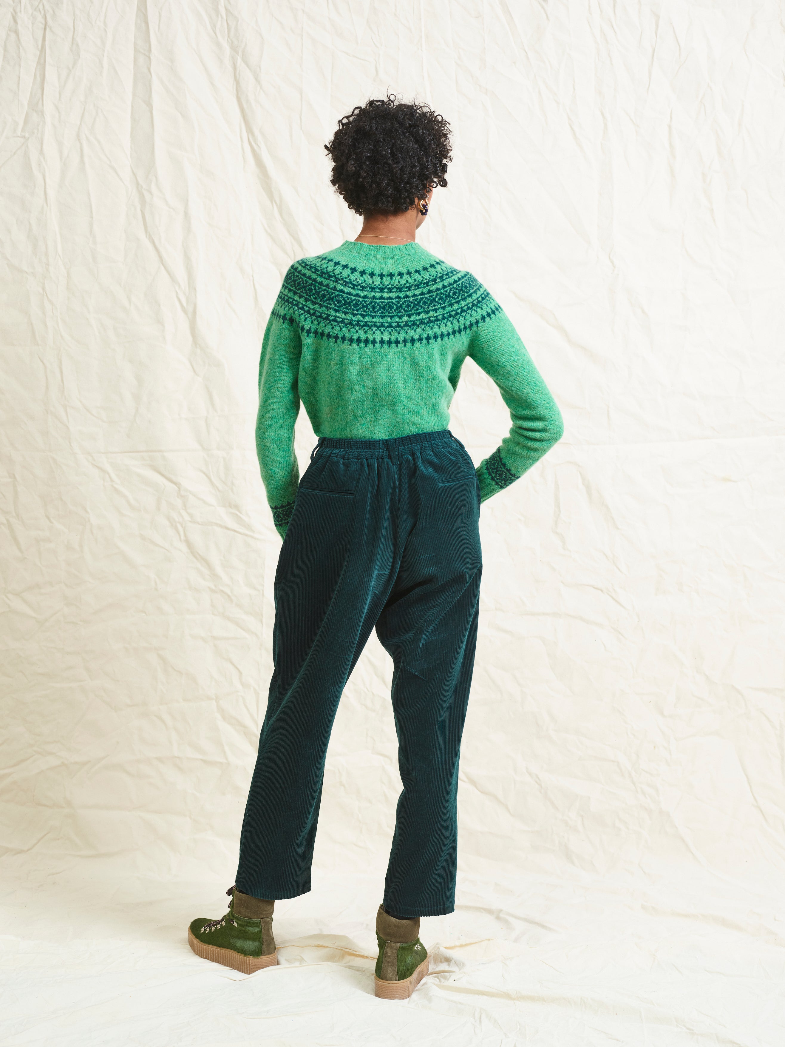 Lowie Pine Corduroy Easy Trouser - Comfortable Stretch Women's Pants for Casual Wear & Office Outfits