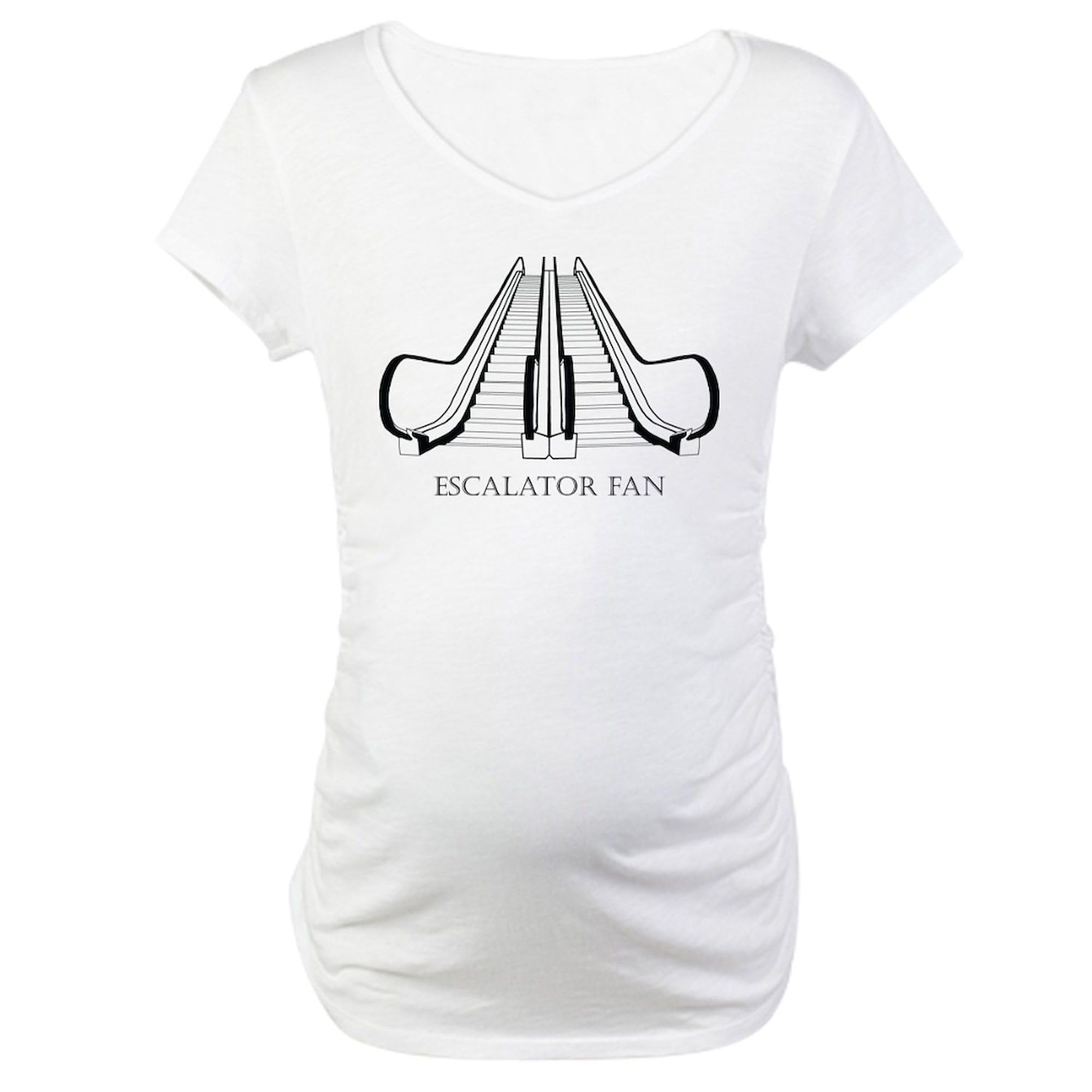 Escalator Maternity T-Shirt for Women - Stretchy Ruched Side Pregnancy Top | Comfortable Maternity Tee for Everyday Wear & Baby Showers