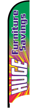 Feather Flags Banner - Custom Advertising Flags for Outdoor & Indoor Promotions | Perfect for Furniture Sales, Retail Stores & Events