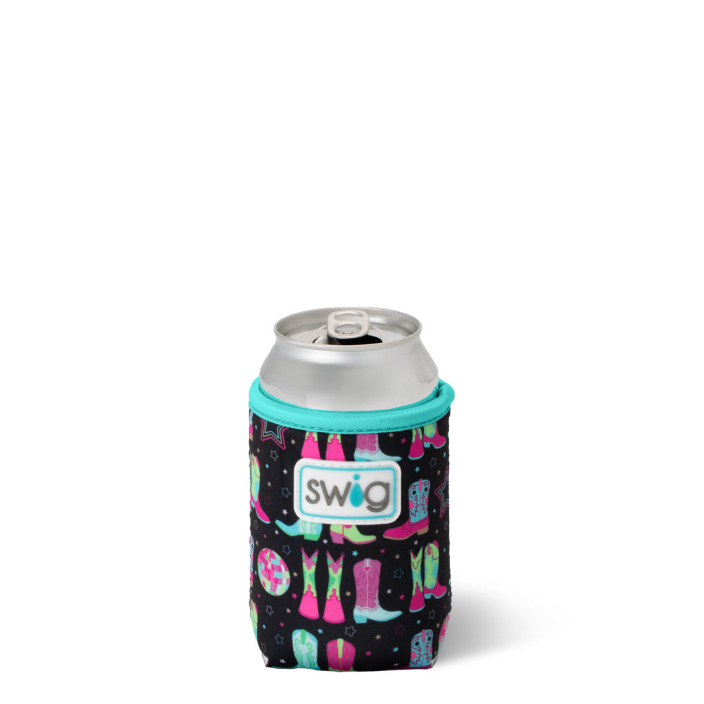 Disco Cowgirl Can Cooler - Insulated Beer Can Holder for Parties, Festivals & Outdoor Events - Fun Retro Cowgirl Design for Country Music Fans & Themed Parties