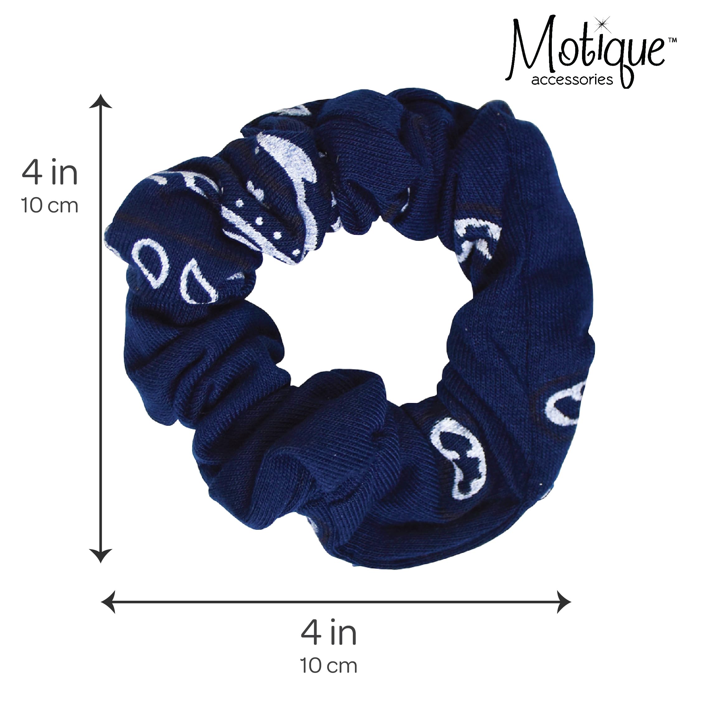 Bandana Scrunchies Set of 6 - Navy - Stylish Hair Accessories for Everyday Wear, Workouts, and Casual Outings