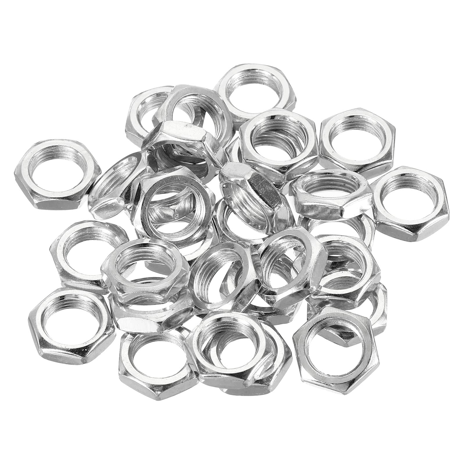 PATIKIL M12 x 1.0 Steel Hex Nuts - 30 Pack Metric Thread Zinc Plated Hardware Nuts for Screw Bolt Fasteners (5mm Height) - Ideal for Automotive, Machinery & DIY Projects