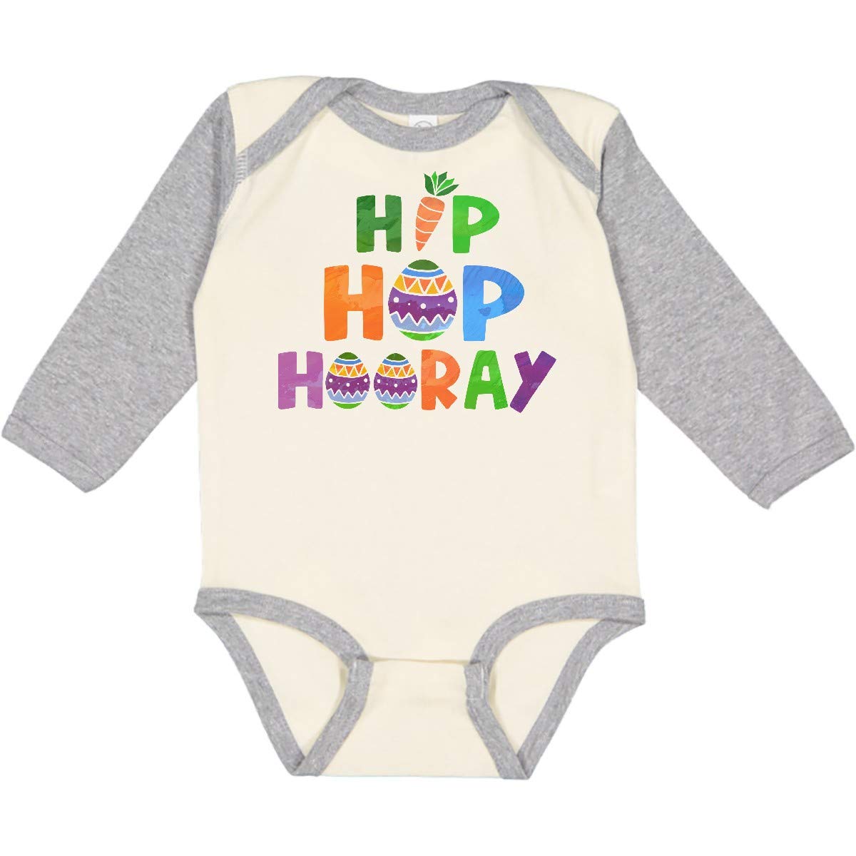 Easter Hip Hop Hooray Baby Creeper - Long Sleeve Outfit for Easter Photos
