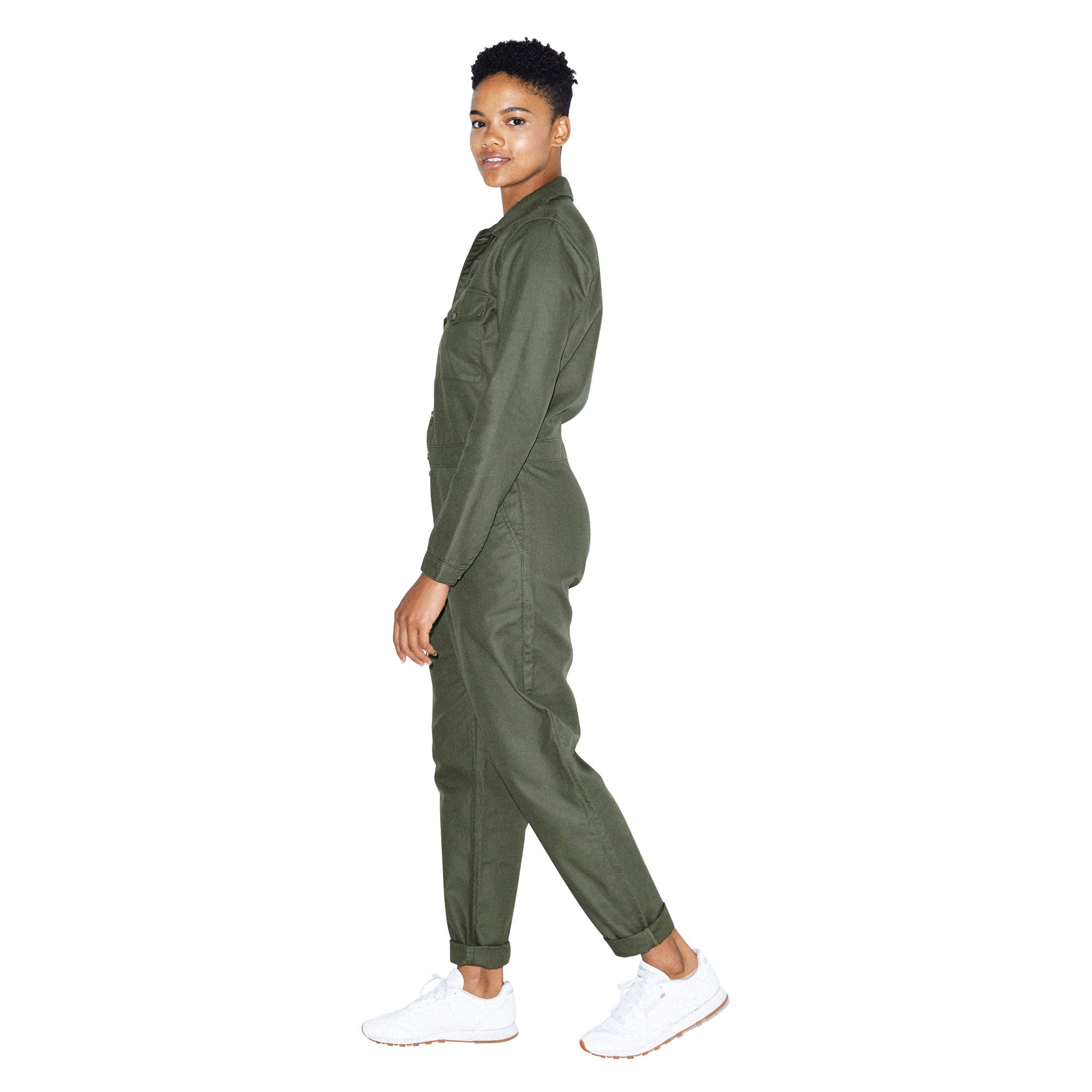 American Apparel Women's Long Sleeve Twill Coverall - Durable Workwear for Mechanics, Farmers & DIY Projects | Comfortable Jumpsuit for Work & Outdoor Activities