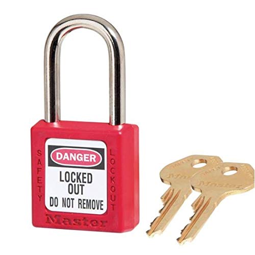 Master Lock 410RED2KEY No. 410 Red Zenex Padlock - 2 Keys Included (24-Pack) - High Security Locks for Storage Units, Toolboxes & Lockers
