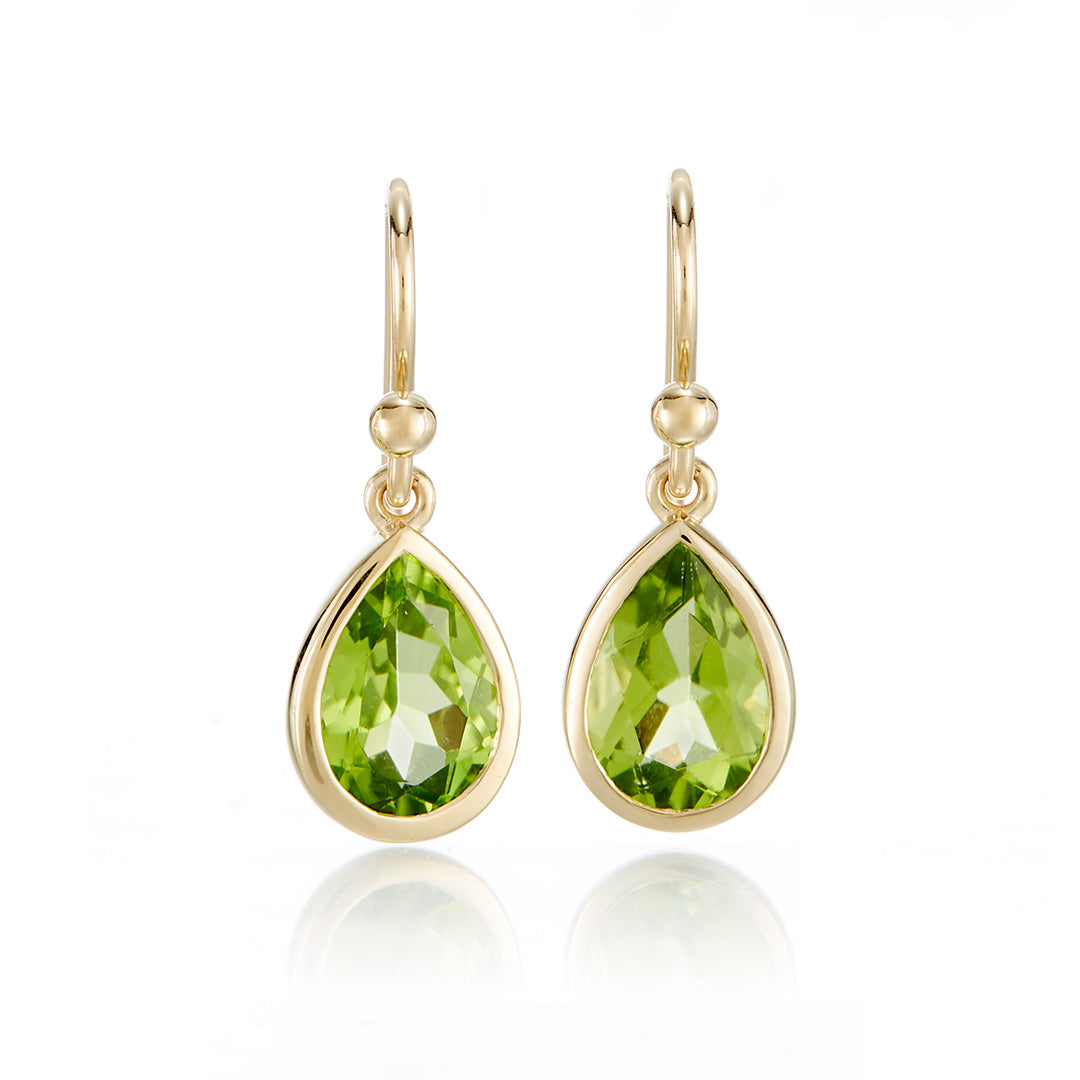 Peridot Teardrop Earrings - Elegant Dangle Drop Earrings for Women | Perfect for Weddings, Parties & Everyday Wear
