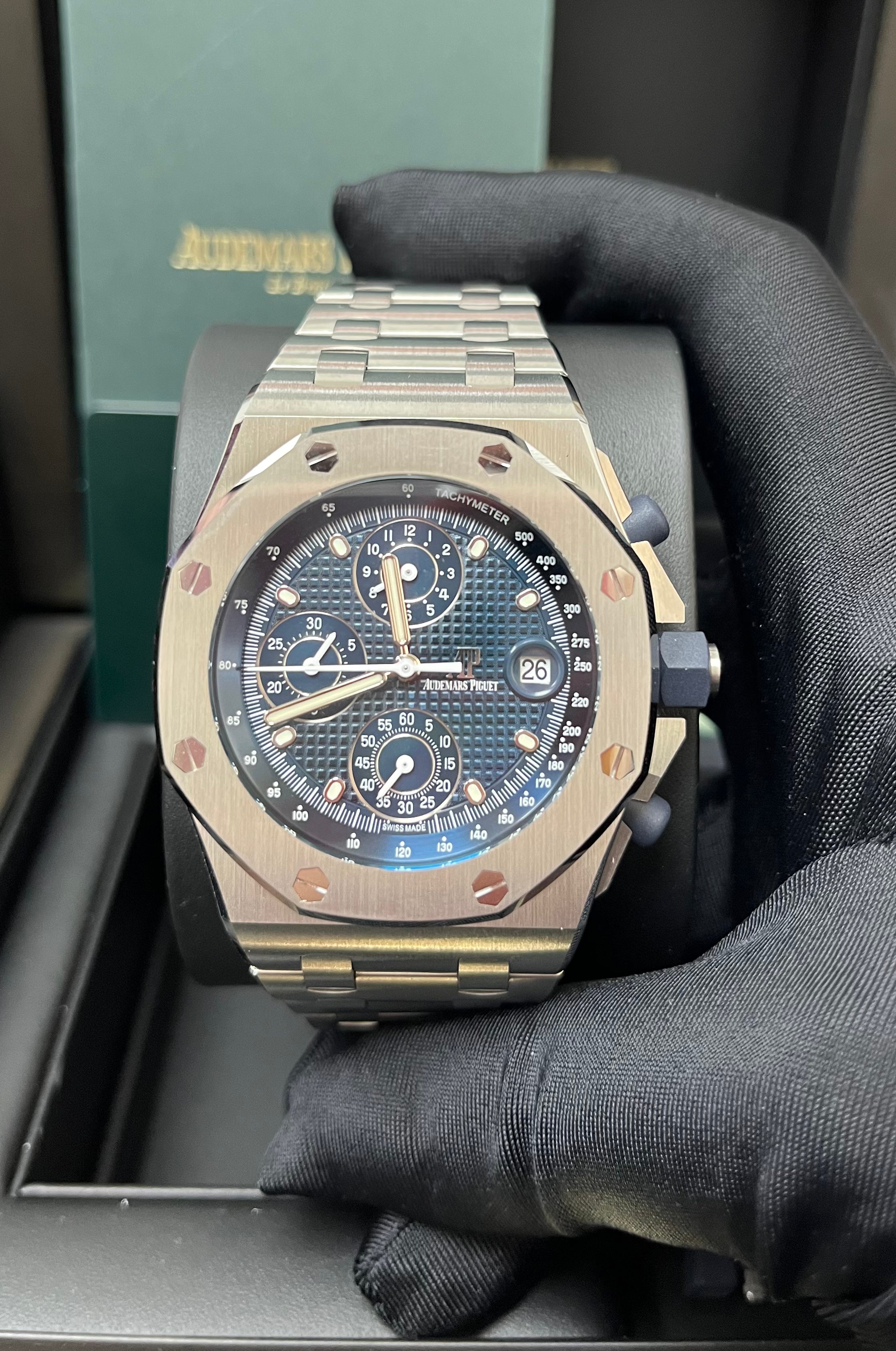 Audemars Piguet Royal Oak Offshore 42mm Chronograph Men's Watch 26238ST.OO.2000ST.01 - Luxury Stainless Steel Sports Watch for Business, Gifting & Special Occasions