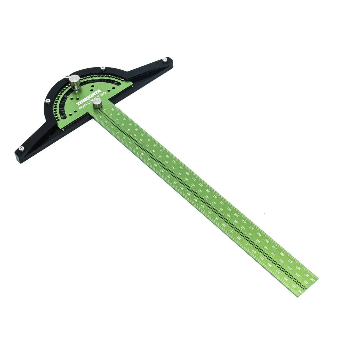 Torquata Posi Lock T Square with Protractor 300mm - Precision Measuring Tool for Woodworking, Drafting & Engineering Projects | Durable Stainless Steel Ruler for Accurate Angle Measurement